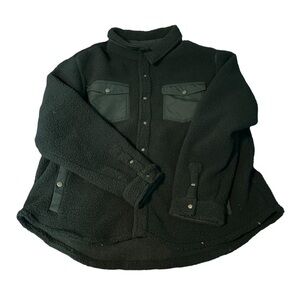 Goodfellow men's size XXL green sherpa button down jacket